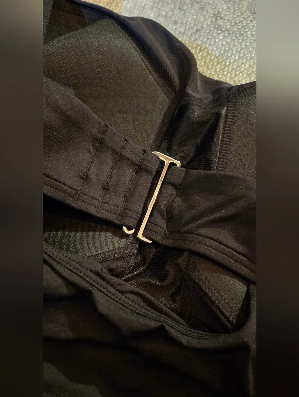 NWOT Lands' End Plus Size Black Wide-Strap Bikini Top Size 26W